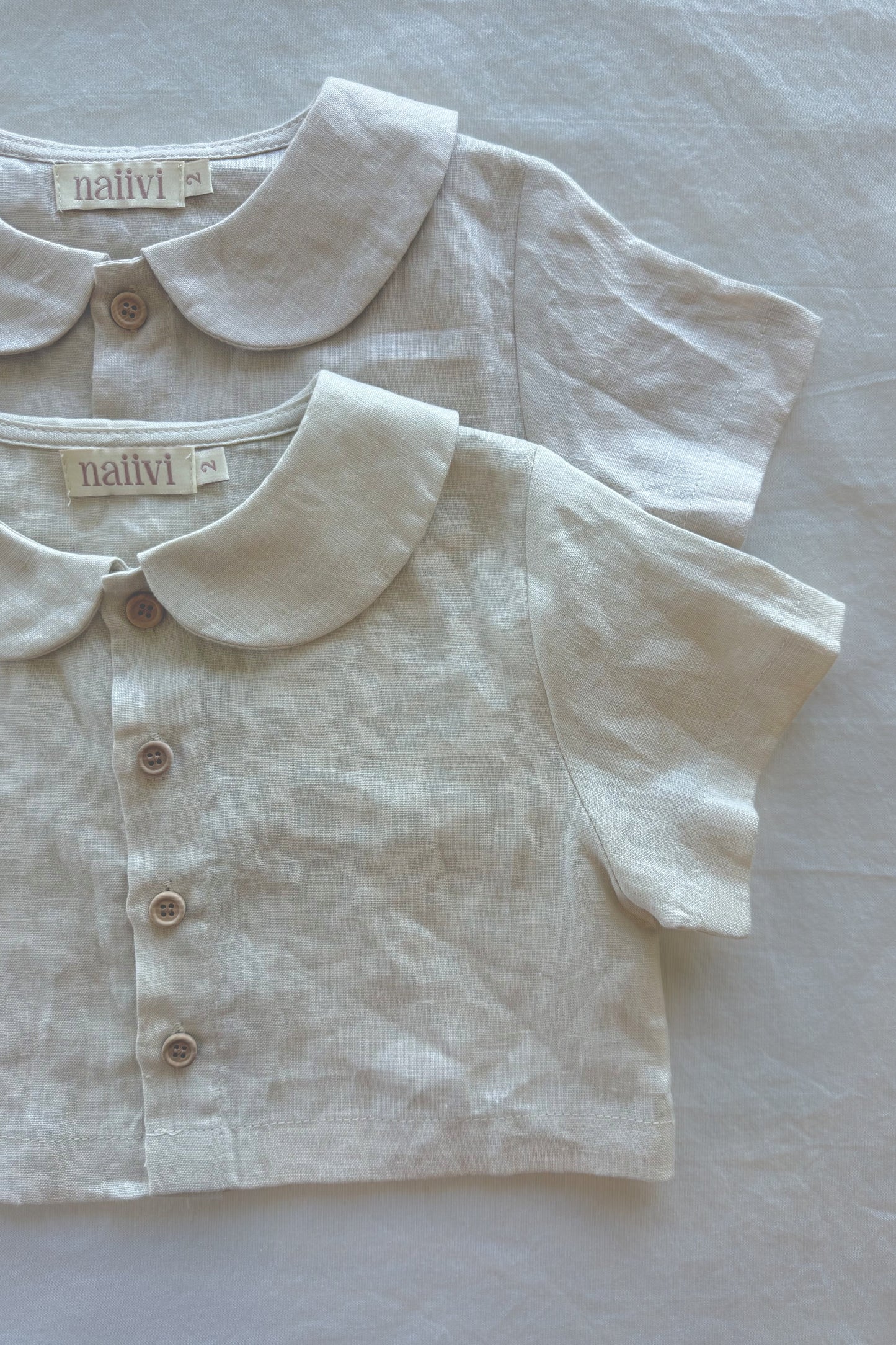cropped blouse - cream