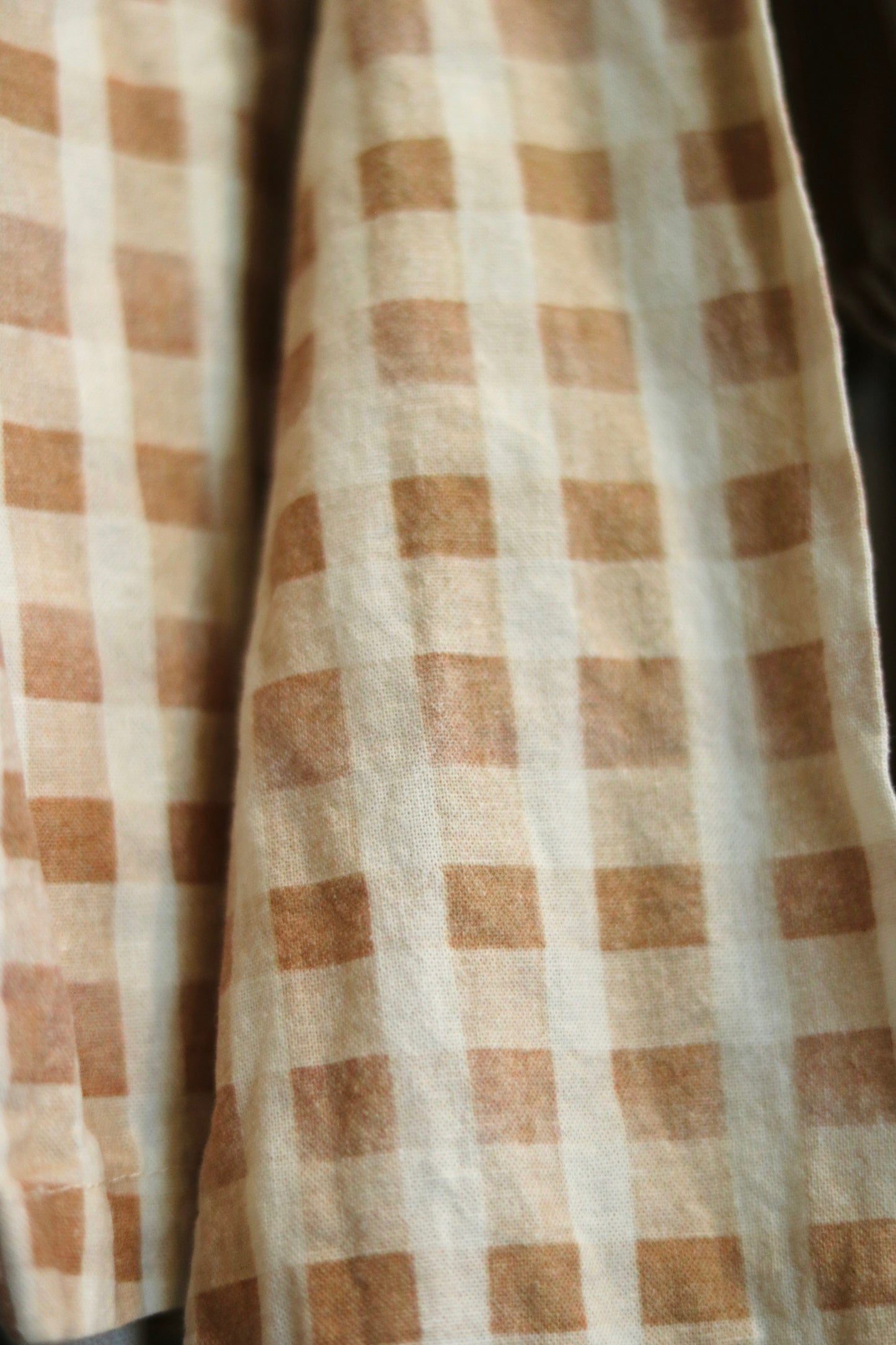 henley dress shirt - checkered gingham