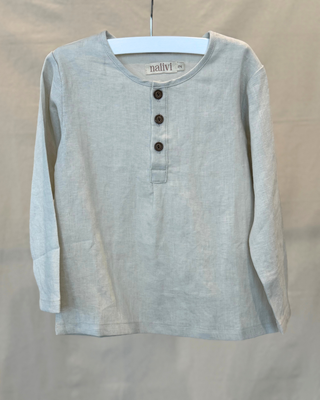 henley dress shirt - soapstone
