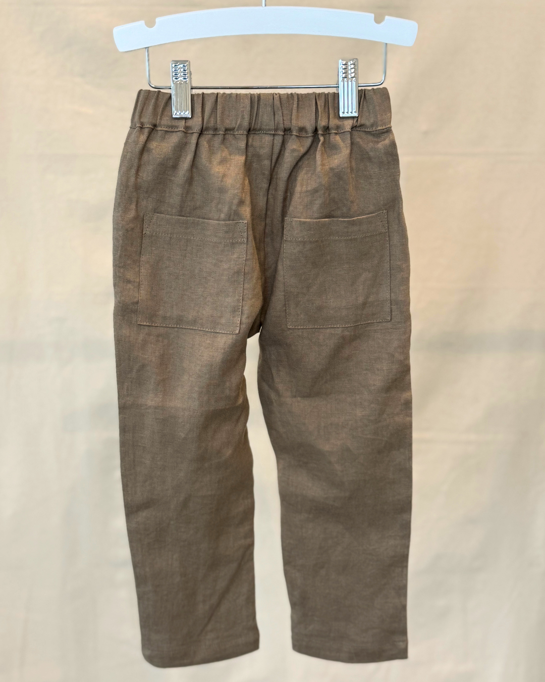 linen trousers - cocoa
