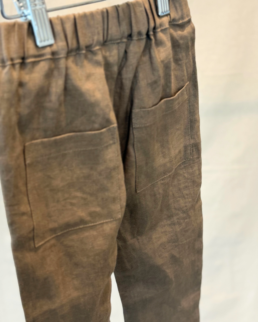 linen trousers - cocoa