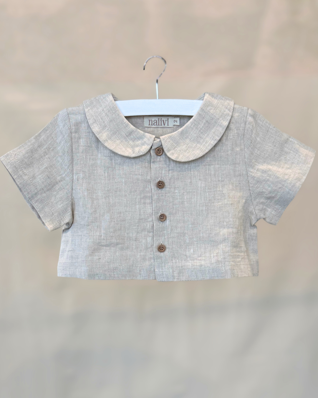 cropped blouse - sand