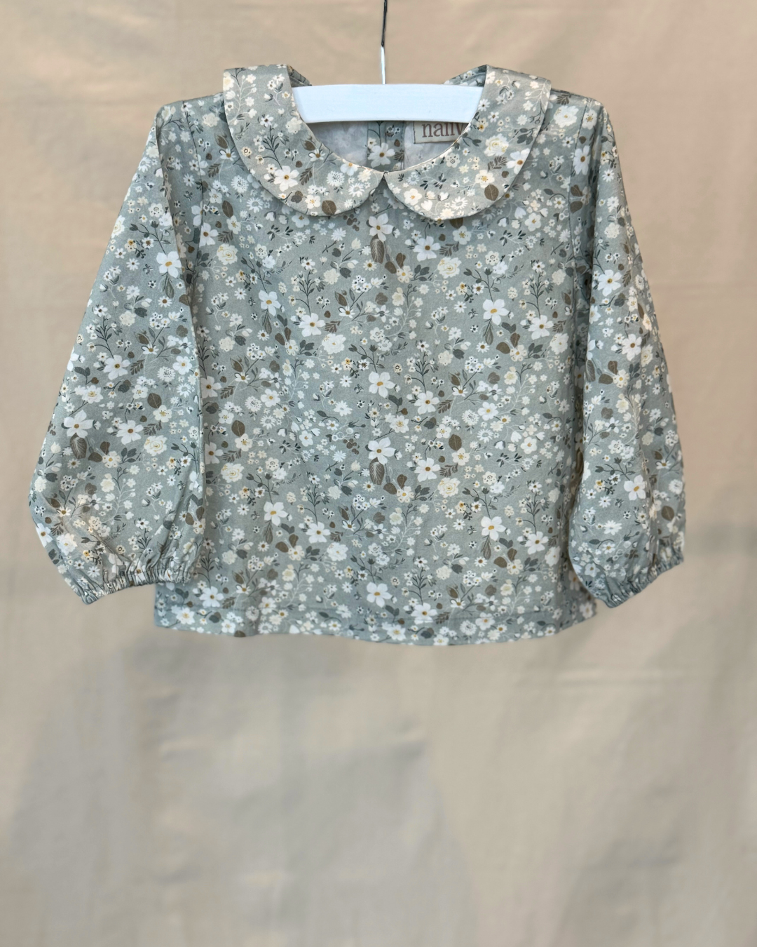 cotton blouse - blue ditsy floral