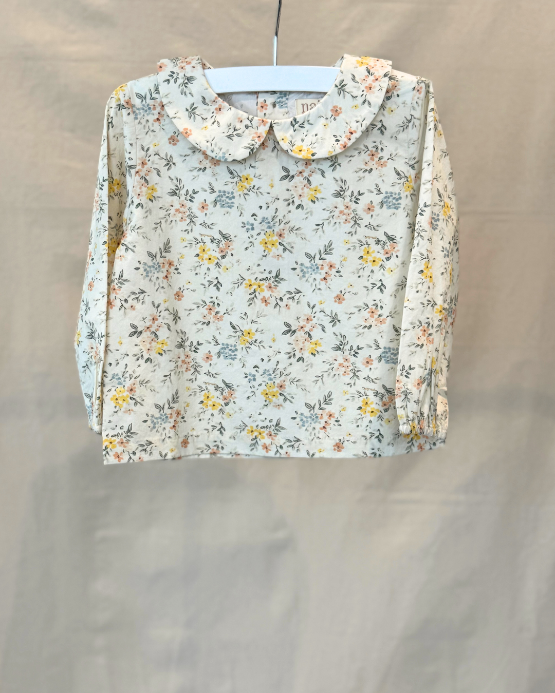 cotton blouse - cream ditsy floral