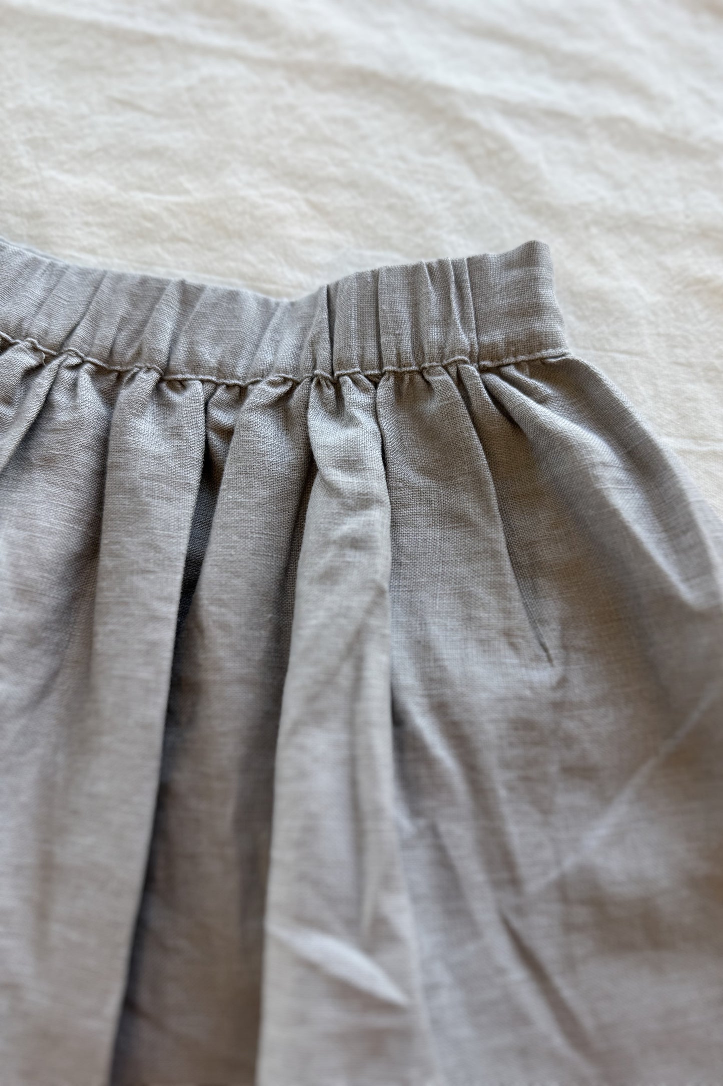 linen skirt - slate