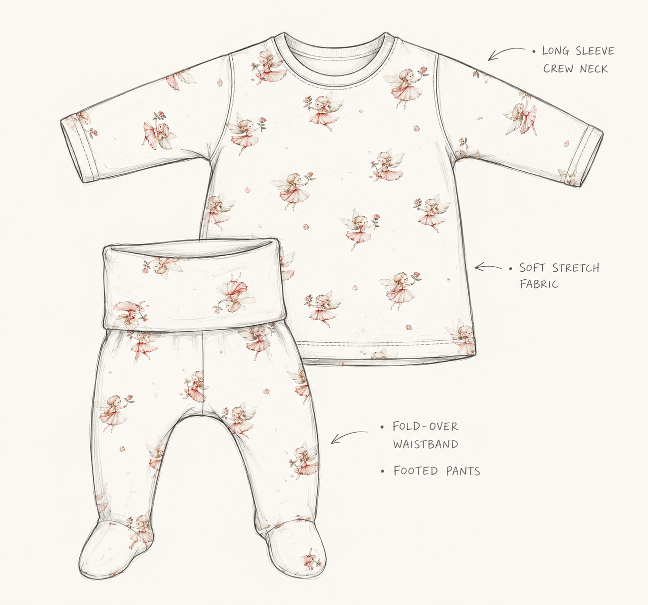 Foldover Footie Set - Made to Order