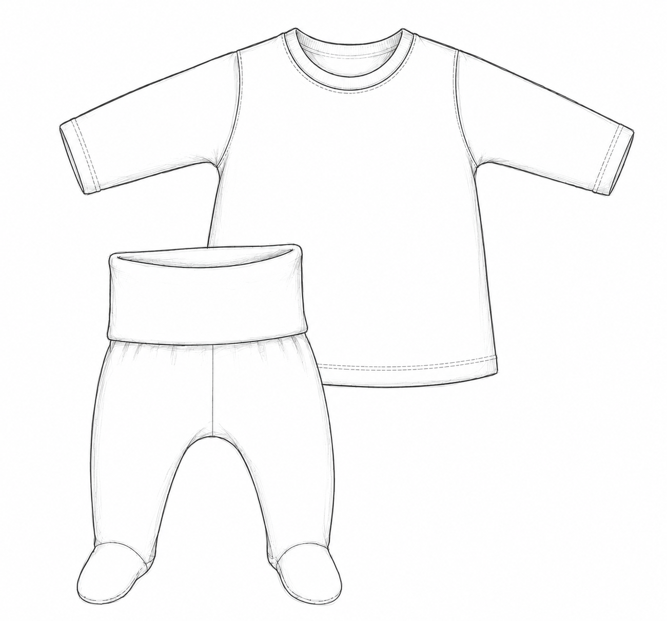 Foldover Footie Set - Made to Order