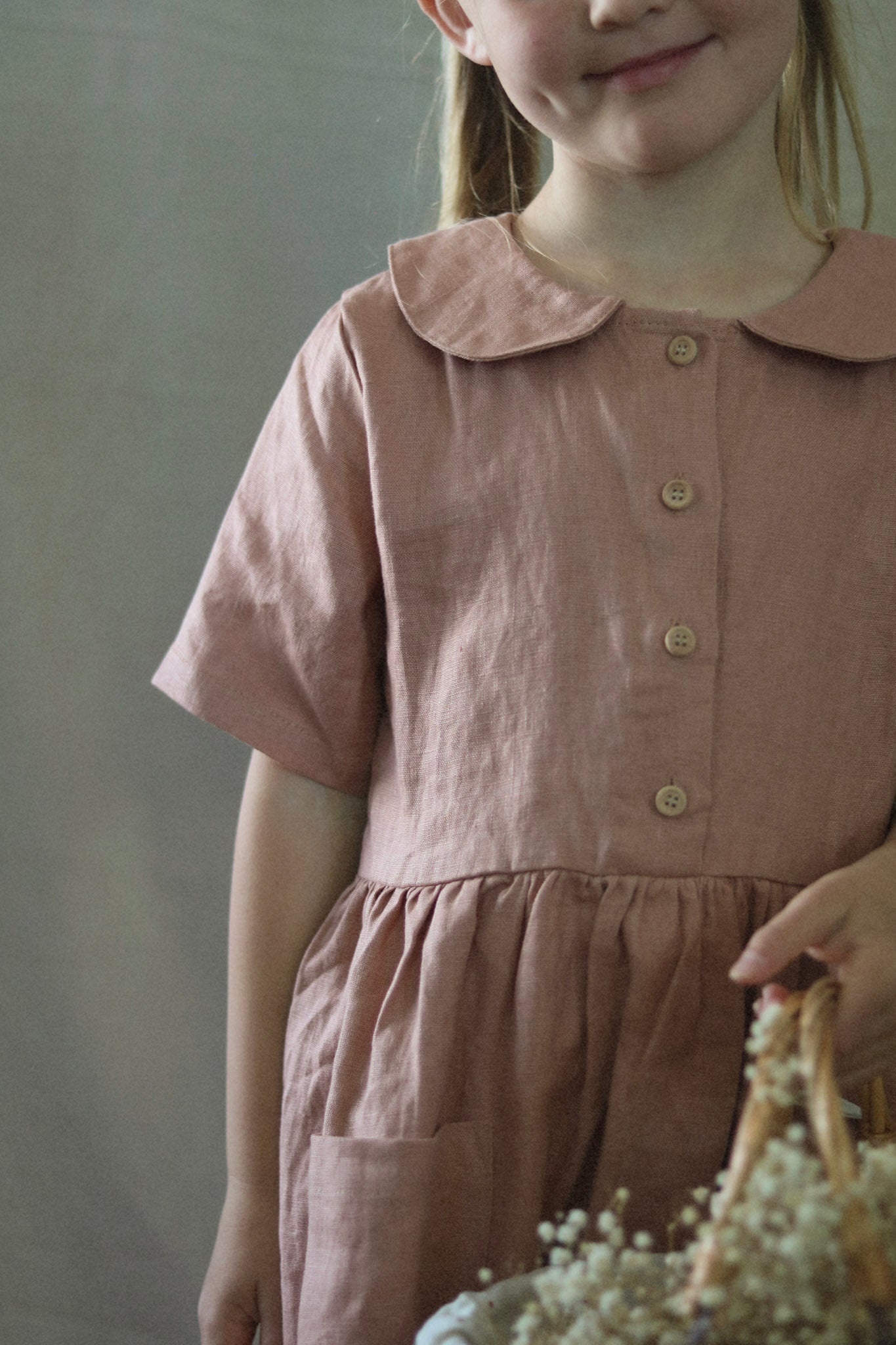 linen dress - rose