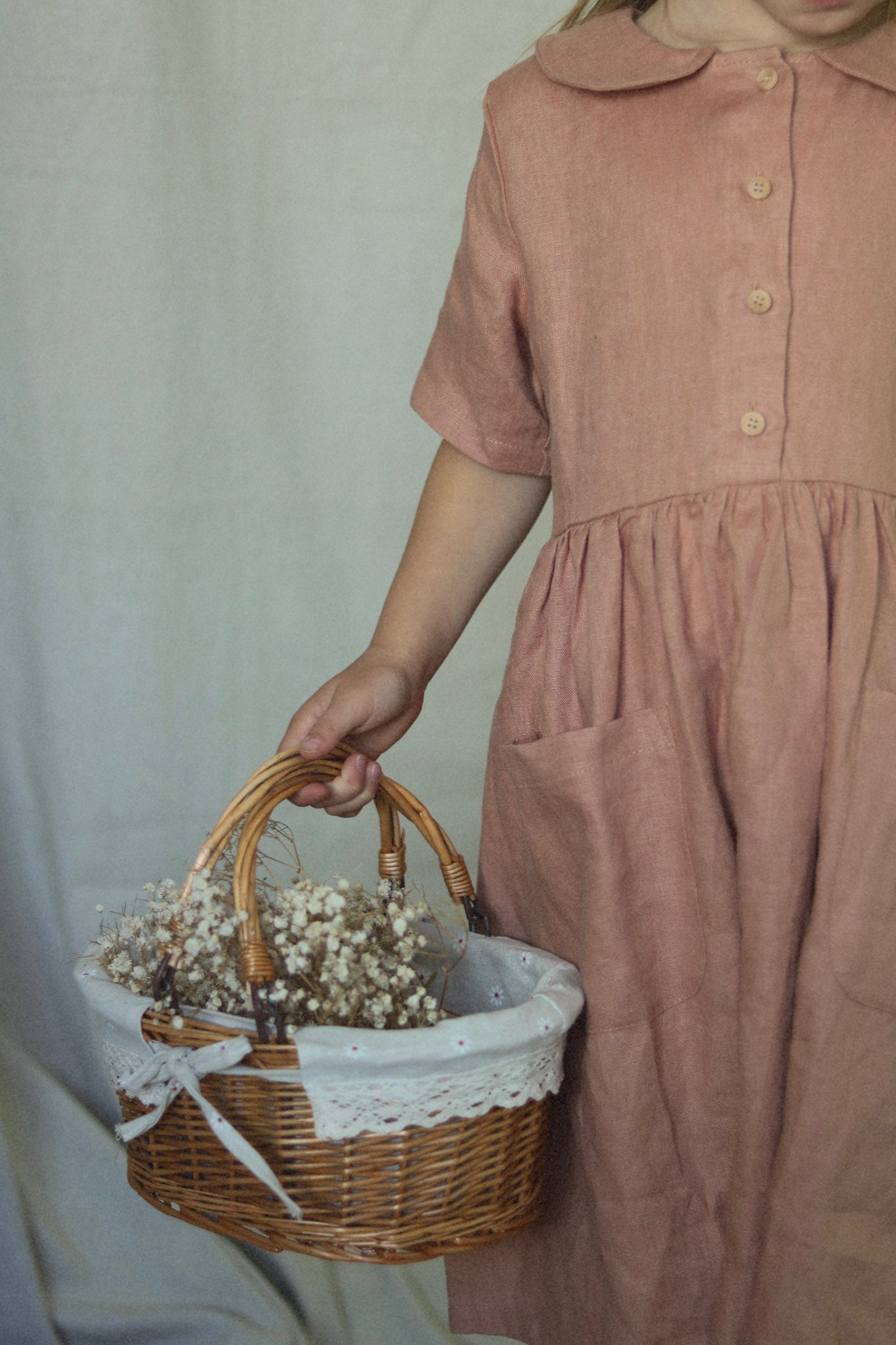 linen dress - rose