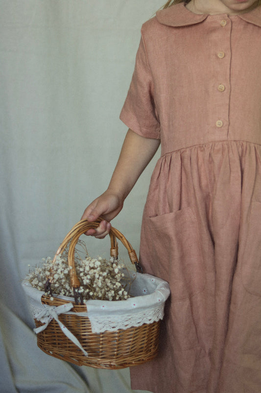 linen dress - rose