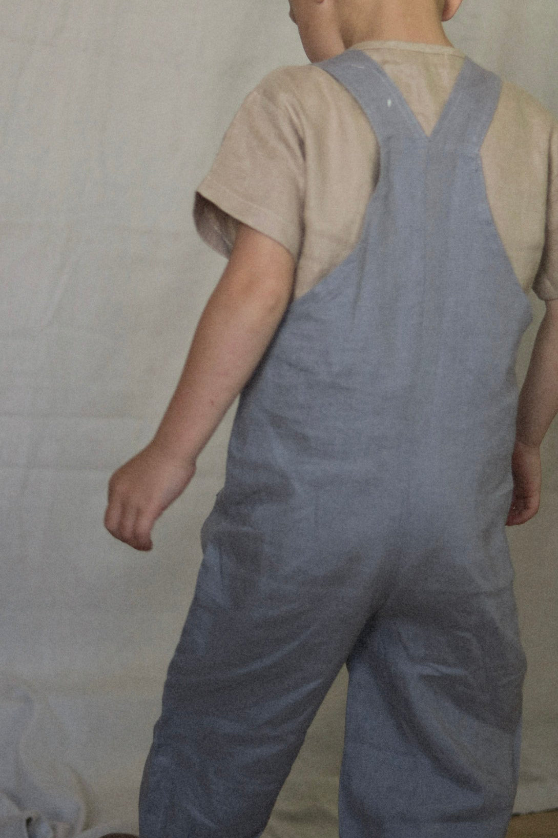 linen overalls - slate