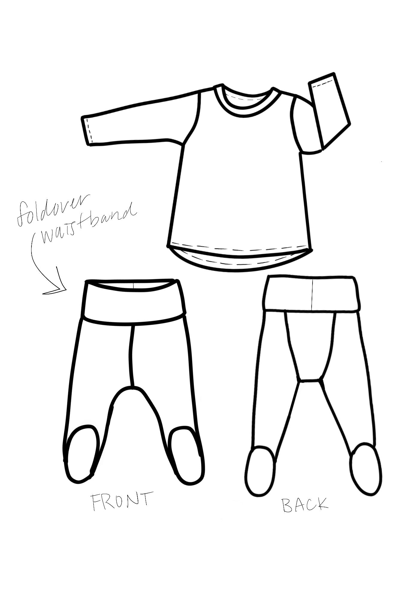 Foldover Footie Set - Made to Order