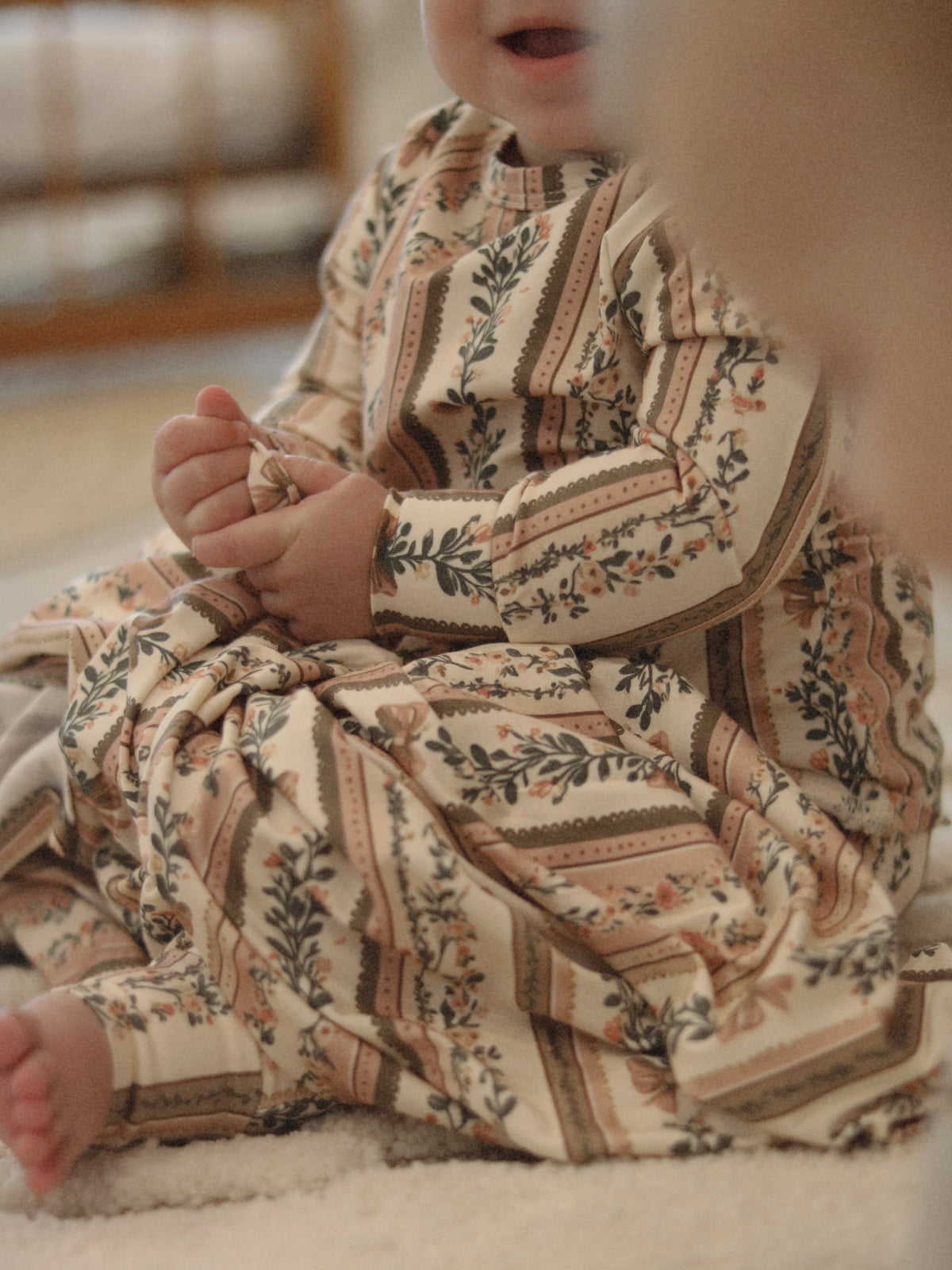 Botanical Stripe Swaddle