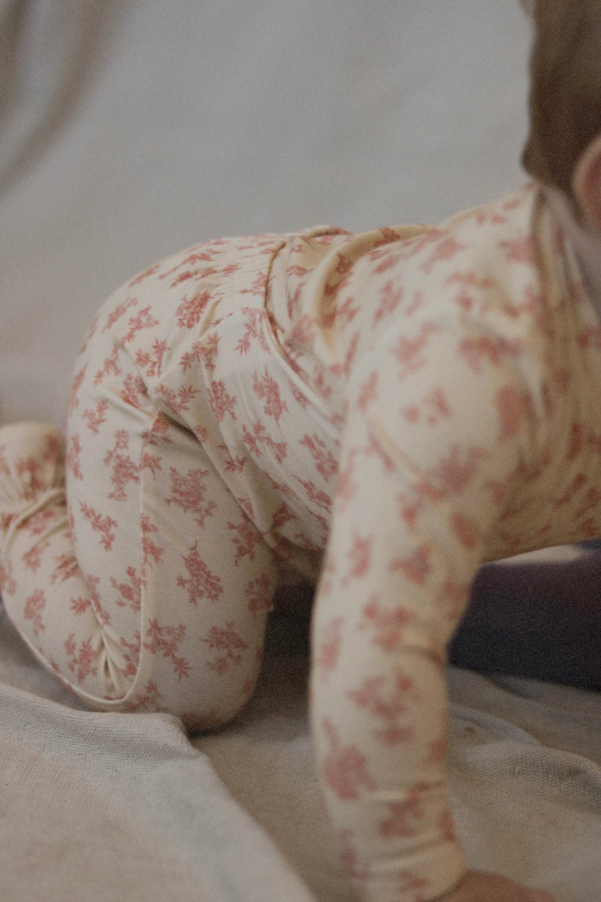 Rose Toile Footie