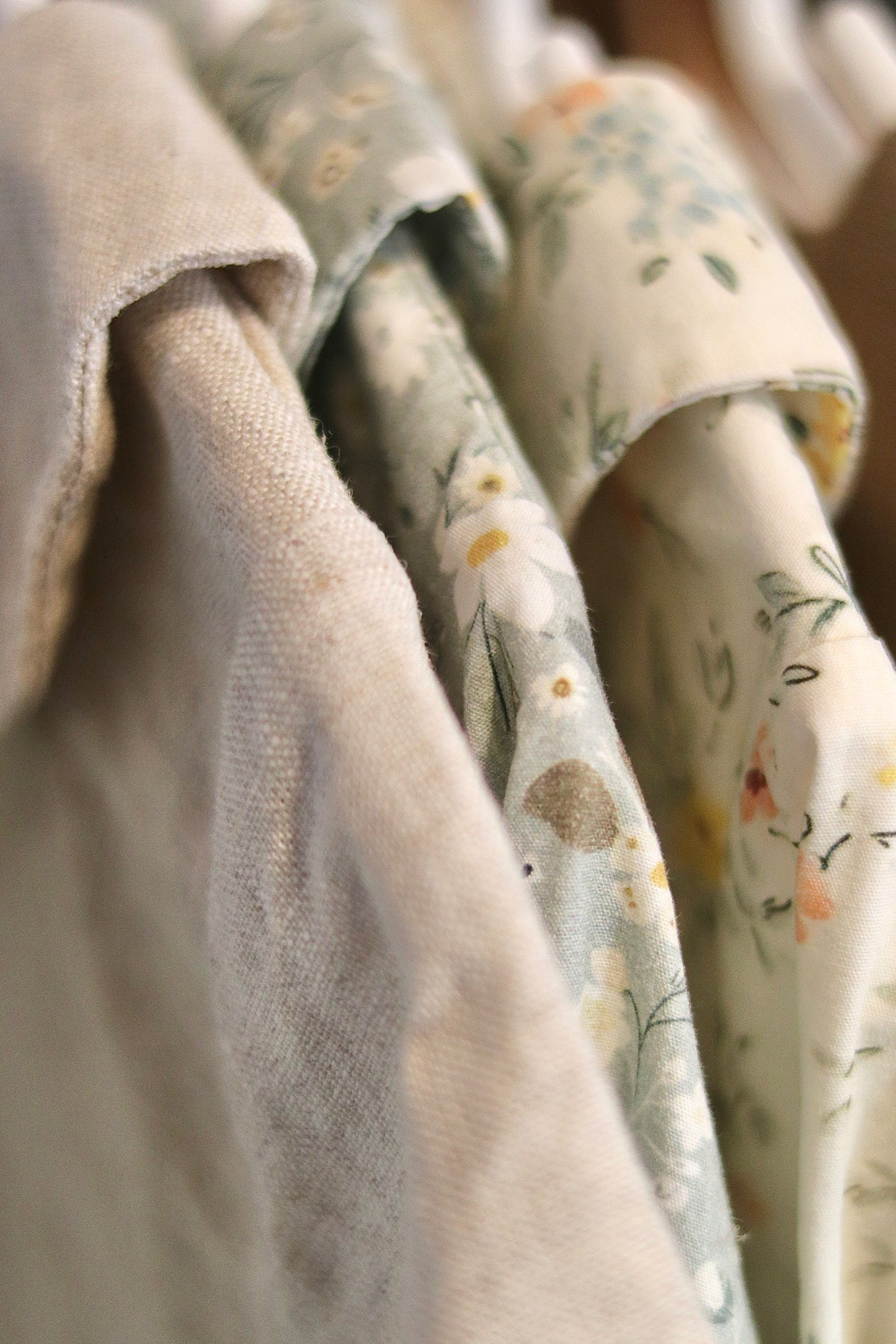 cotton blouse - cream ditsy floral