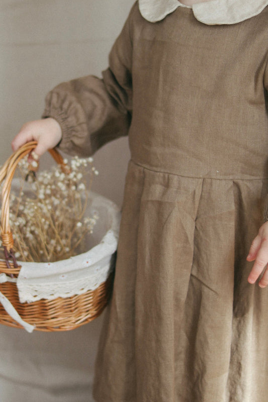 linen dress - cocoa