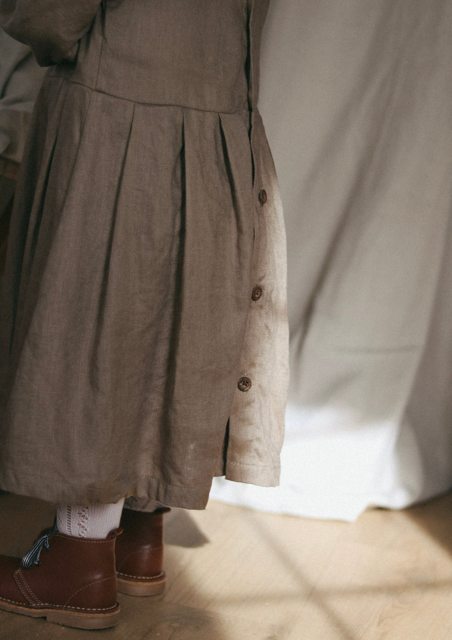 linen dress - cocoa