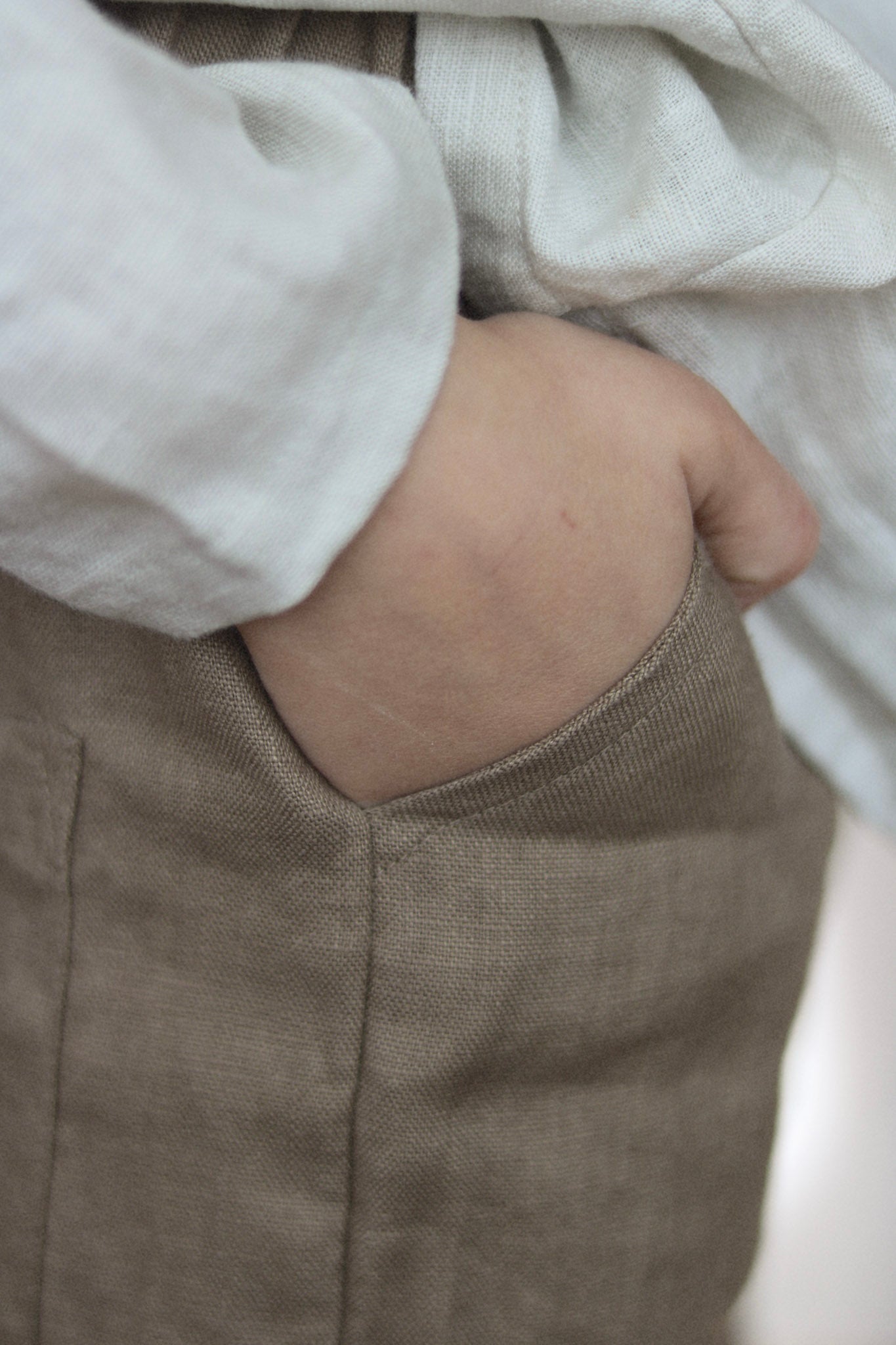 linen trousers - cocoa
