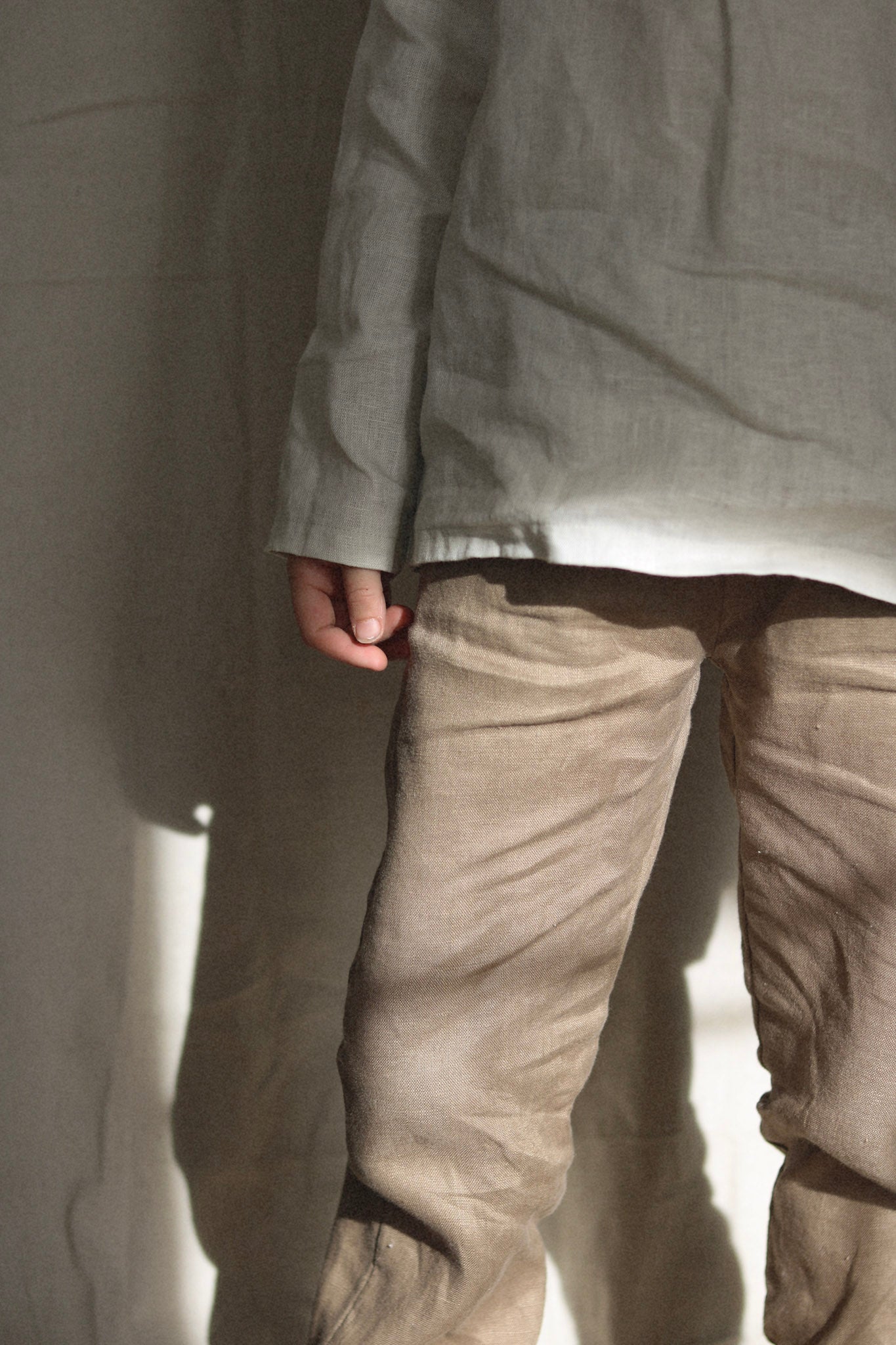 linen trousers - cocoa