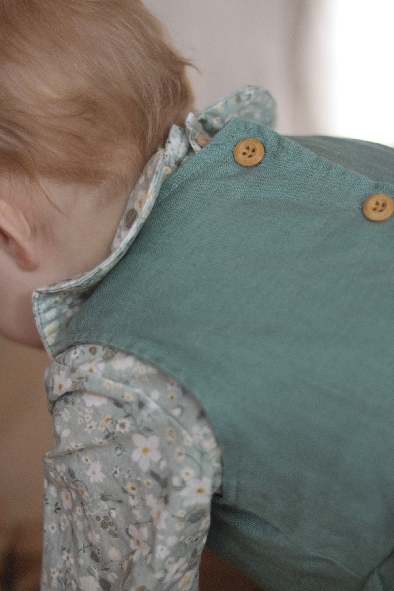cotton blouse - blue ditsy floral