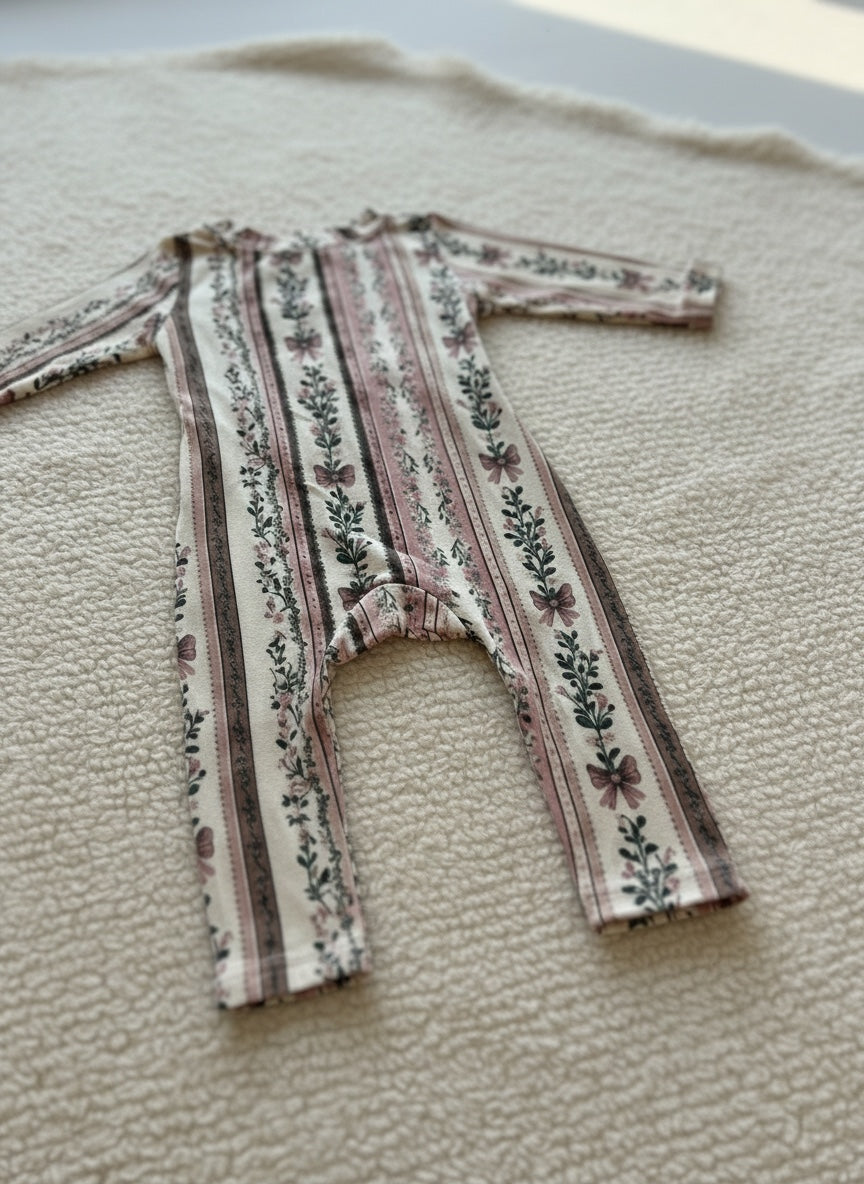 Botanical Stripe Romper