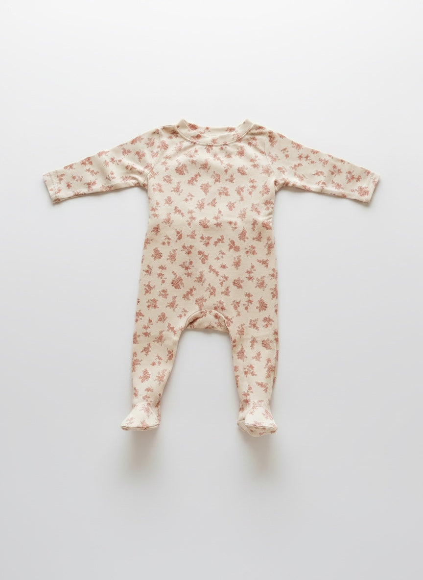 Rose Toile Footie
