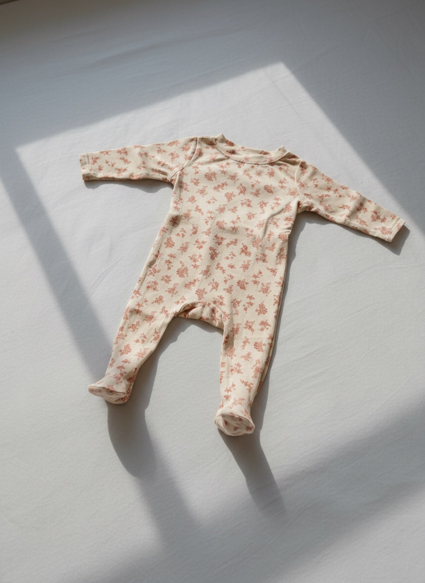 Rose Toile Footie